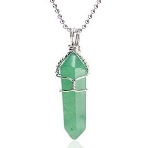 Green Aventurine wire wrap pendant